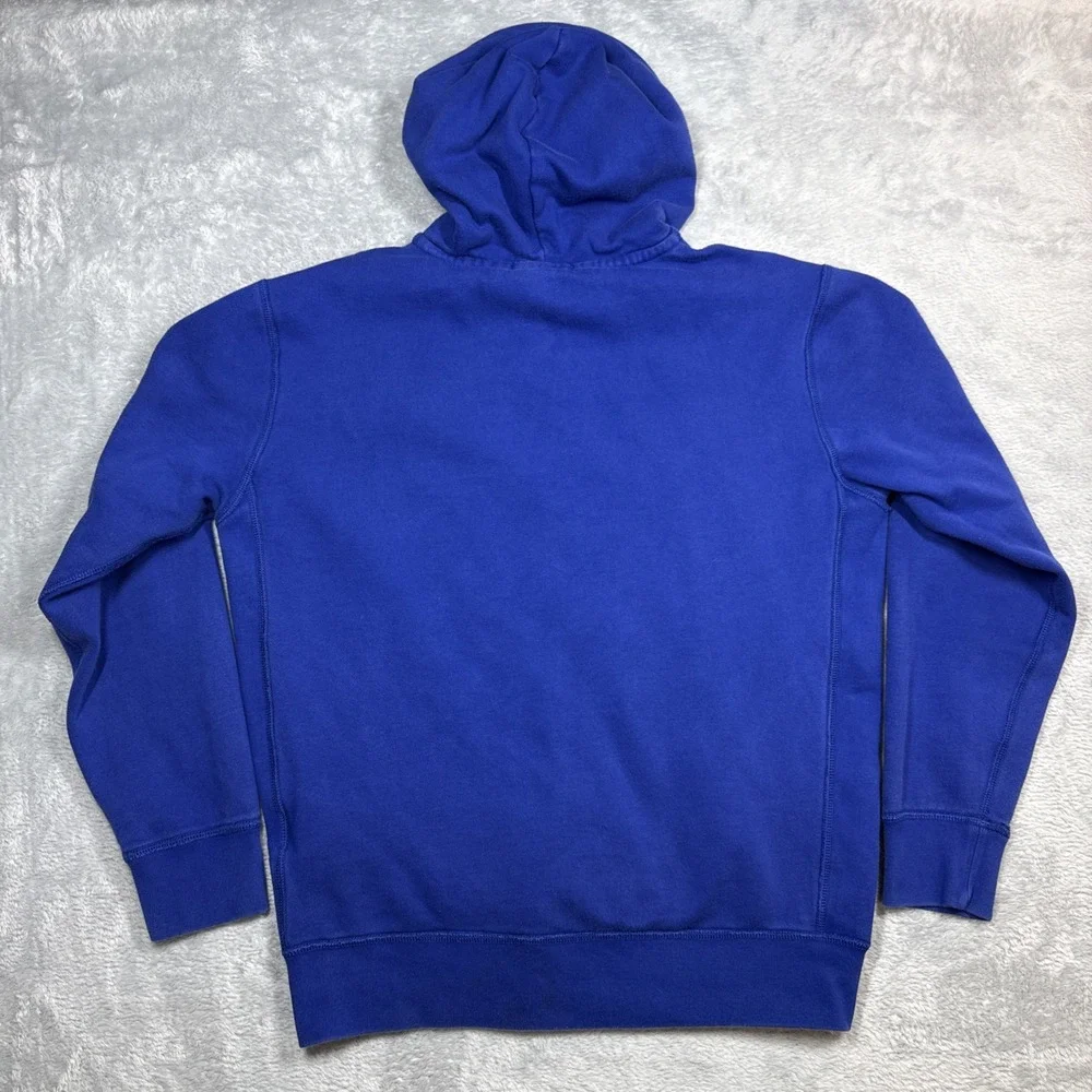 Polo Ralph Lauren Hoodie Mens L Blue Big Pony Embroidered Logo Full Zip Hooded